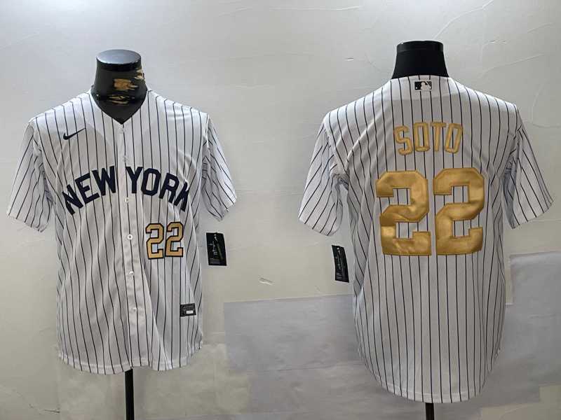 Men's New York Yankees #22 Juan Soto White Pinstripe Fashion Cool Base Jerseys,We sell and wholesale Men's New York Yankees #22 Juan Soto White Pinstripe Fashion Cool Base Jerseys on line form chian!